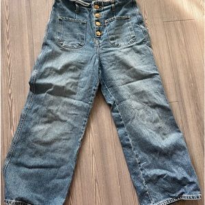 Zara straight leg, high rise jeans